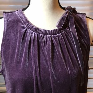 Ann Taylor plum velvet tank